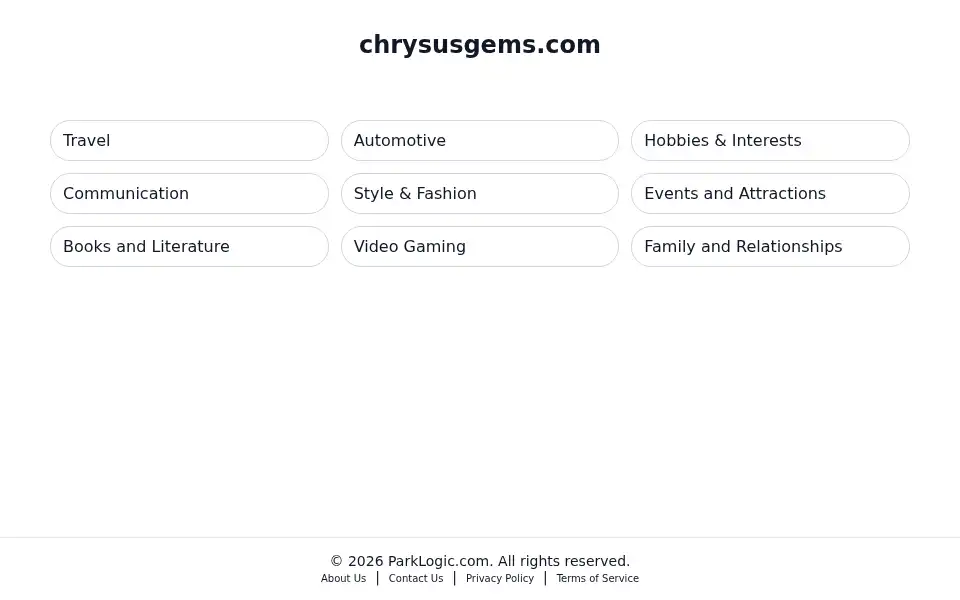 Screenshot of chrysusgems.com