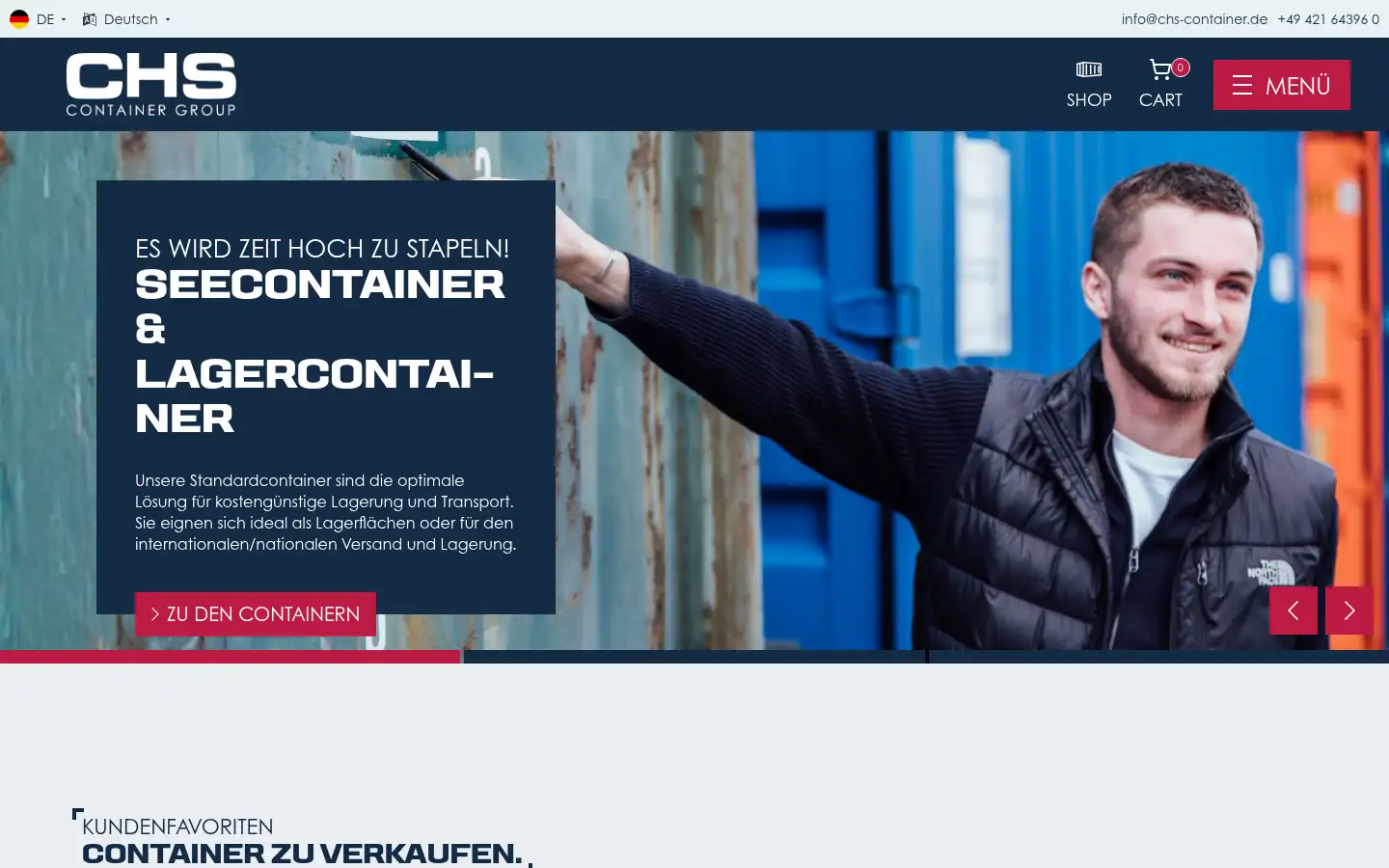 Screenshot of chs-container.de