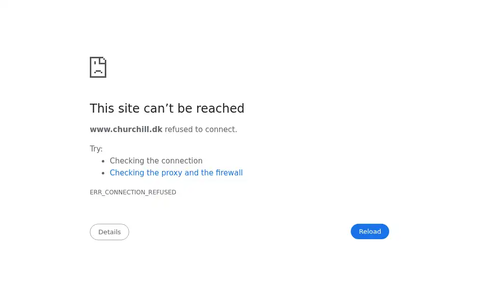 Screenshot of churchill.dk