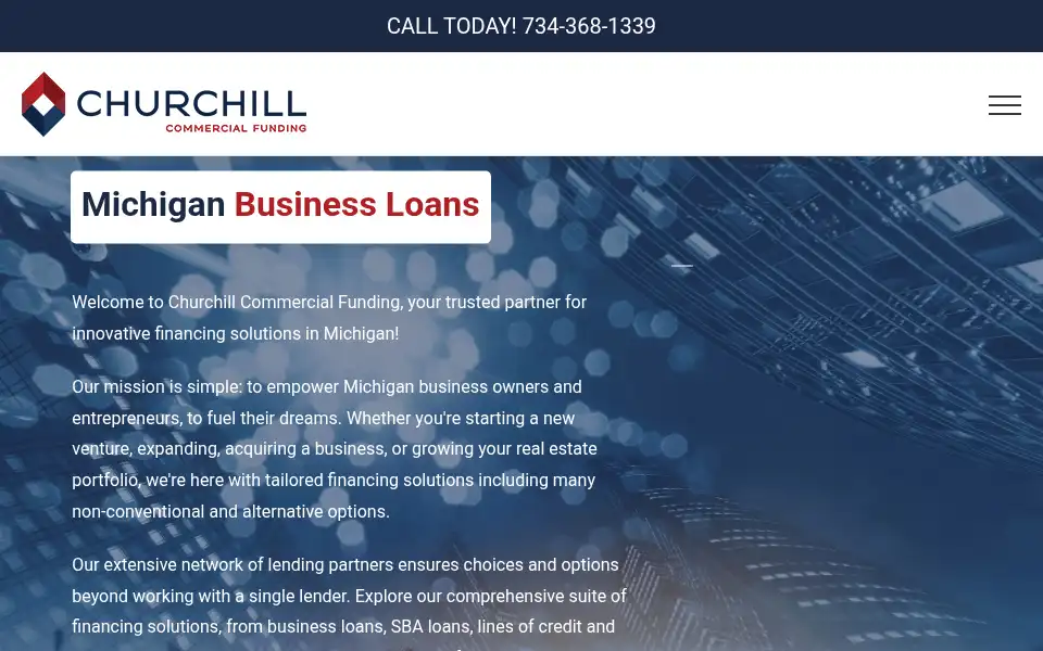 Screenshot of churchillcf.com