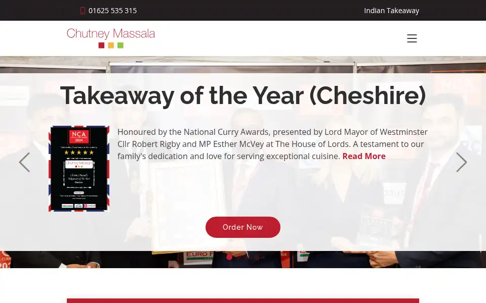 Screenshot of chutneymassala.com