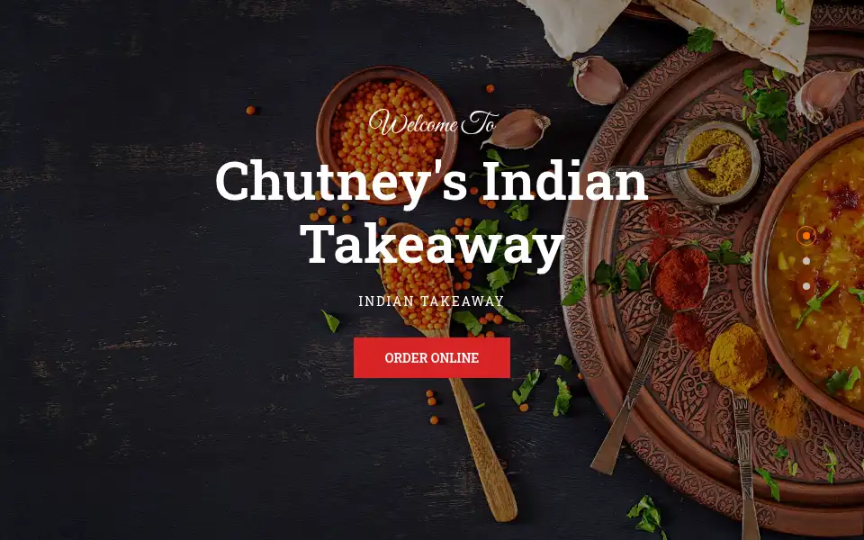 Screenshot of chutneysindiantakeaway1.co.uk