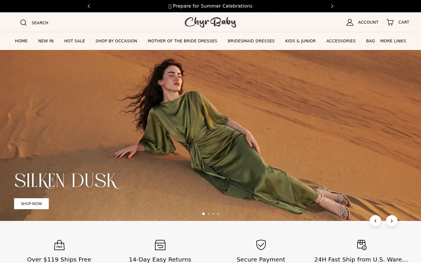 Screenshot of chyrbaby.com