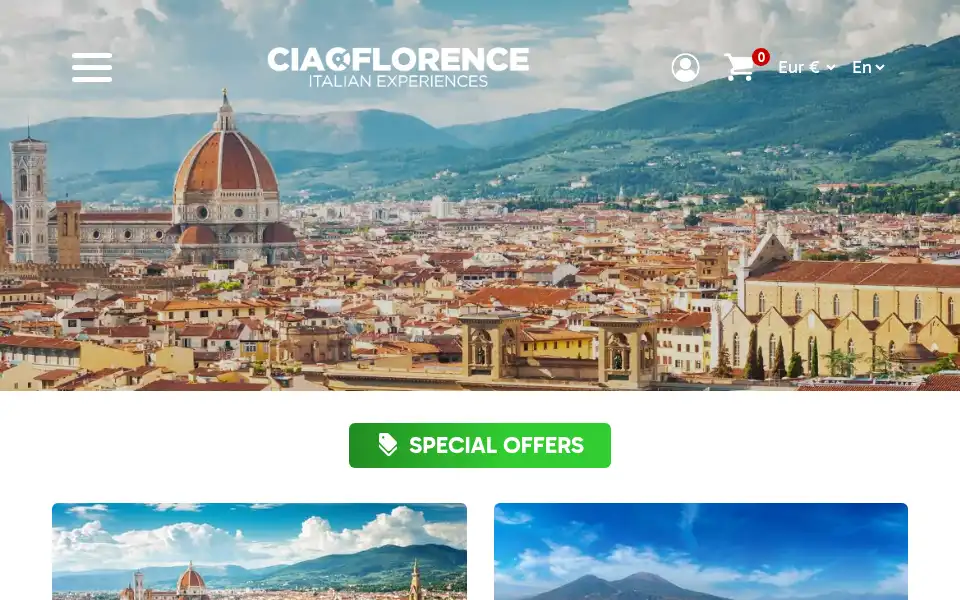 Screenshot of ciaoflorence.it