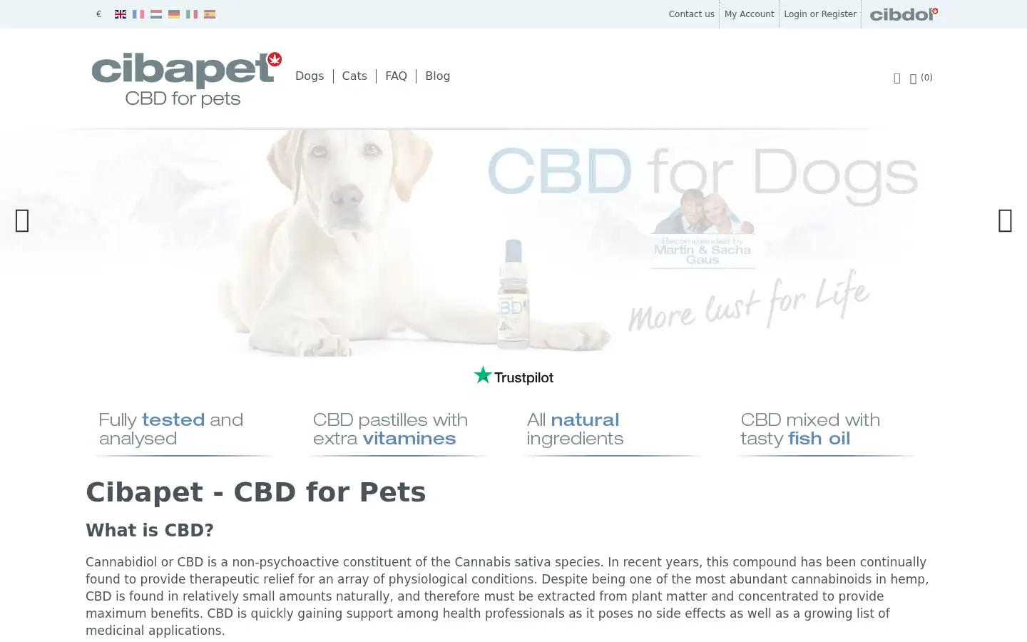 Screenshot of cibapet.com