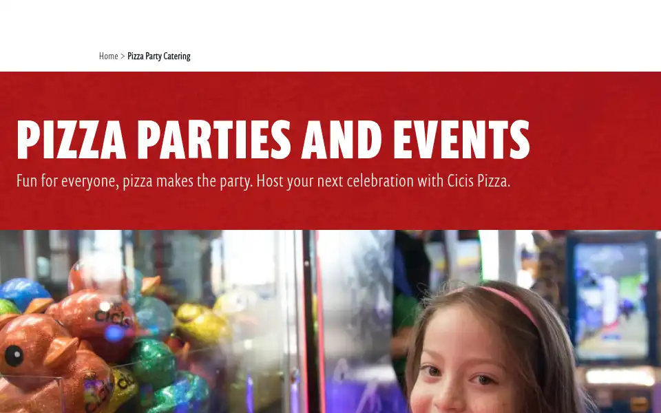 Screenshot of cicis.com