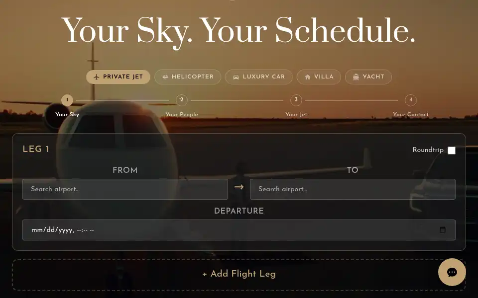 Screenshot of cieljets.com