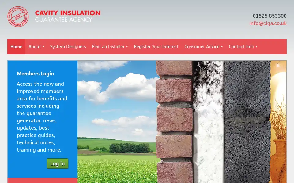Screenshot of ciga.co.uk