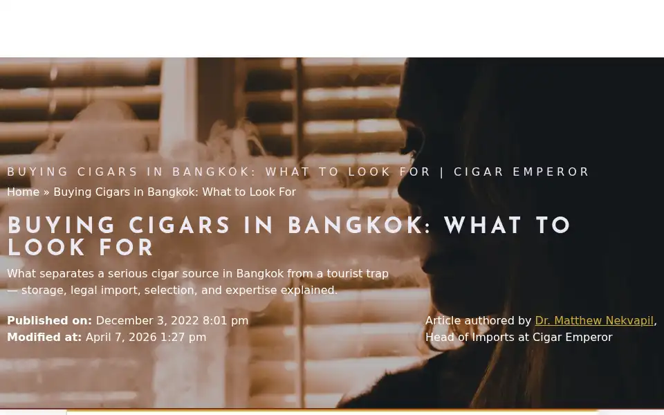 Screenshot of cigaremperor.com