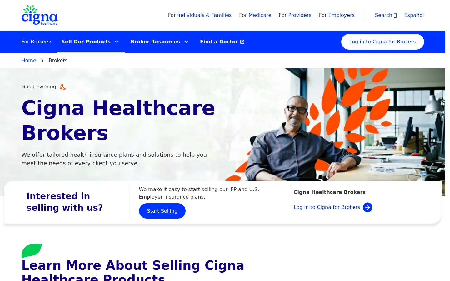 Screenshot of cigna.com