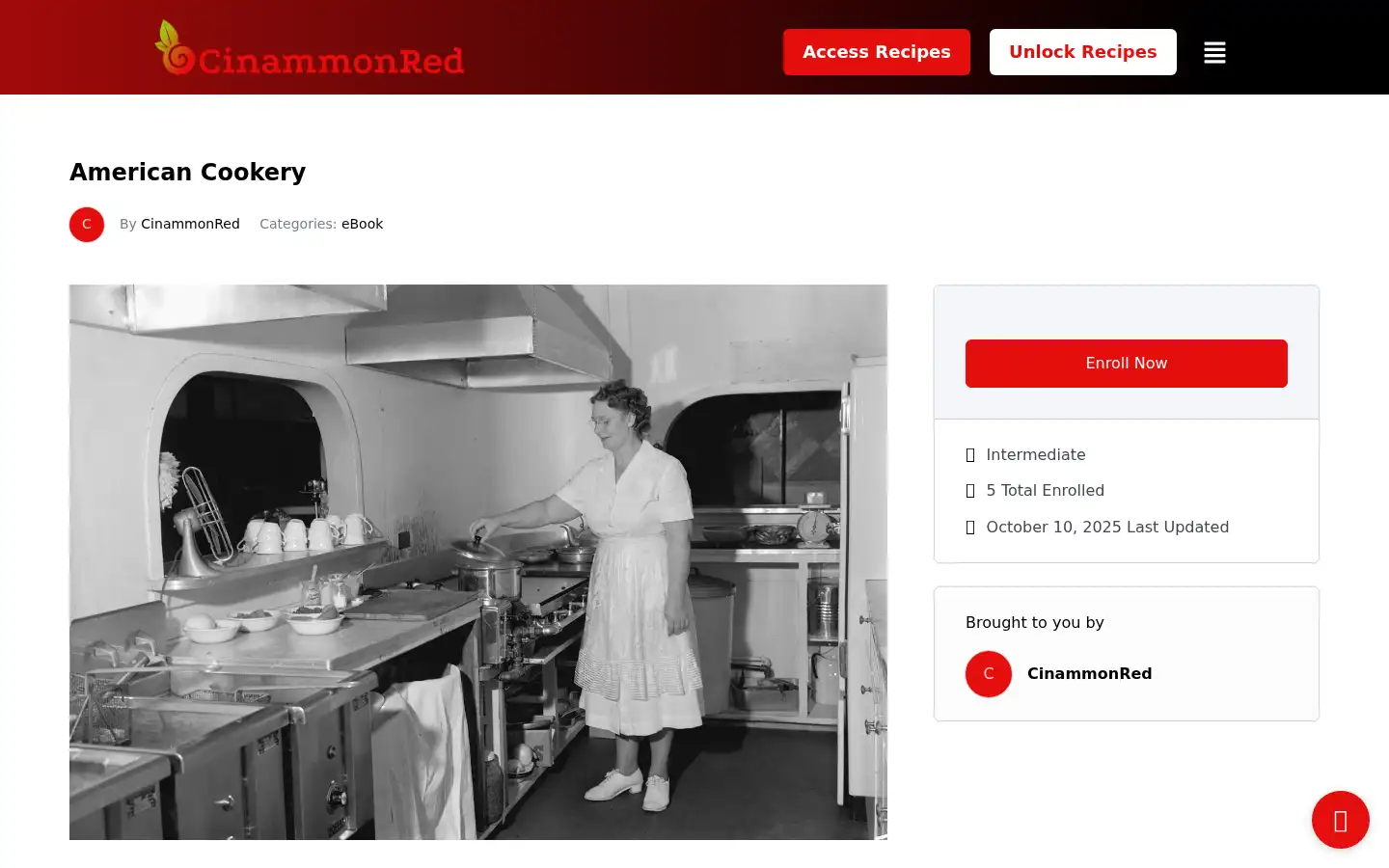 Screenshot of cinammonred.com