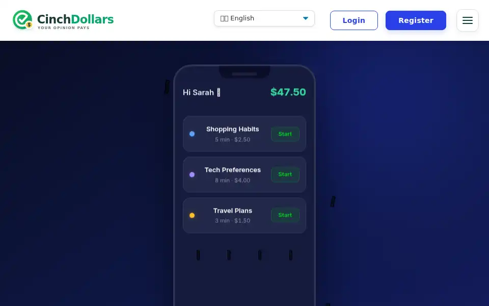 Screenshot of cinchdollars.com
