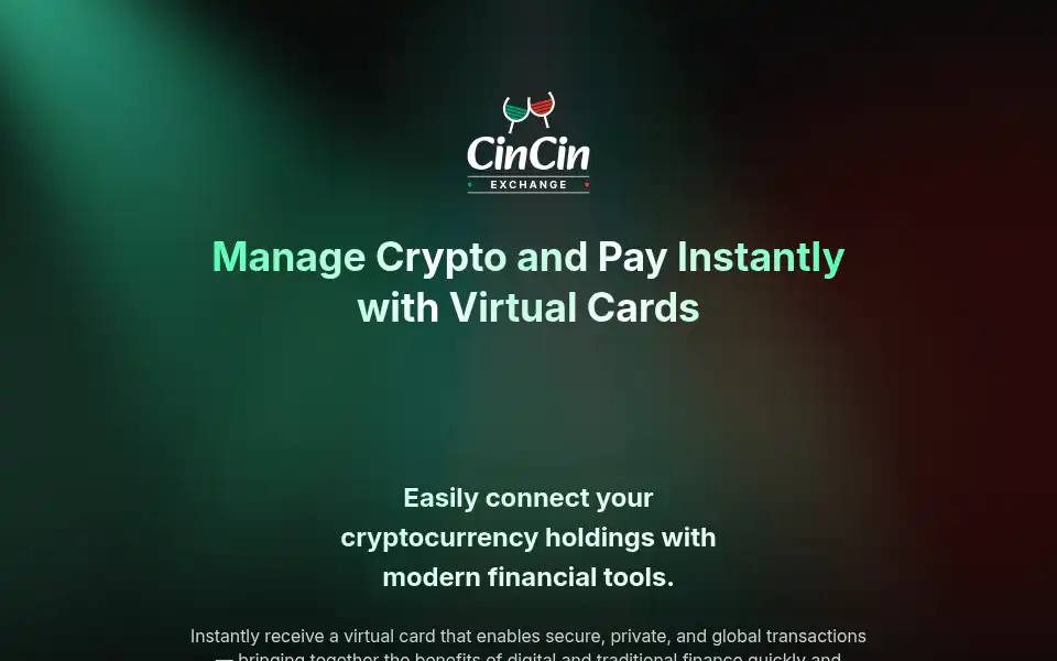 Screenshot of cincin.exchange