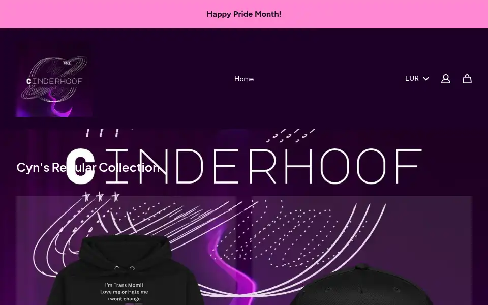 Screenshot of cinderhoofstudios.co.uk