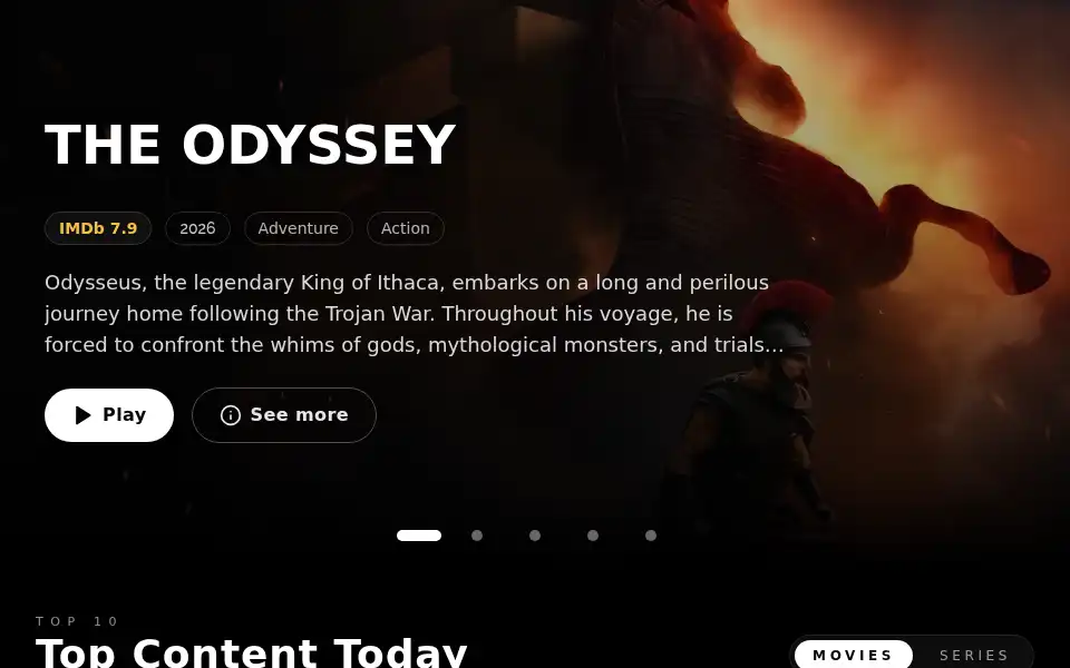 Screenshot of cineby.io