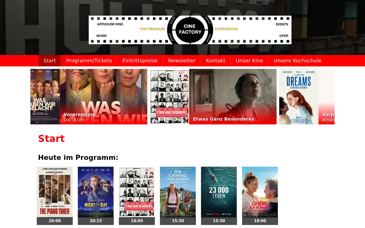 Screenshot of cinefactorymg.de