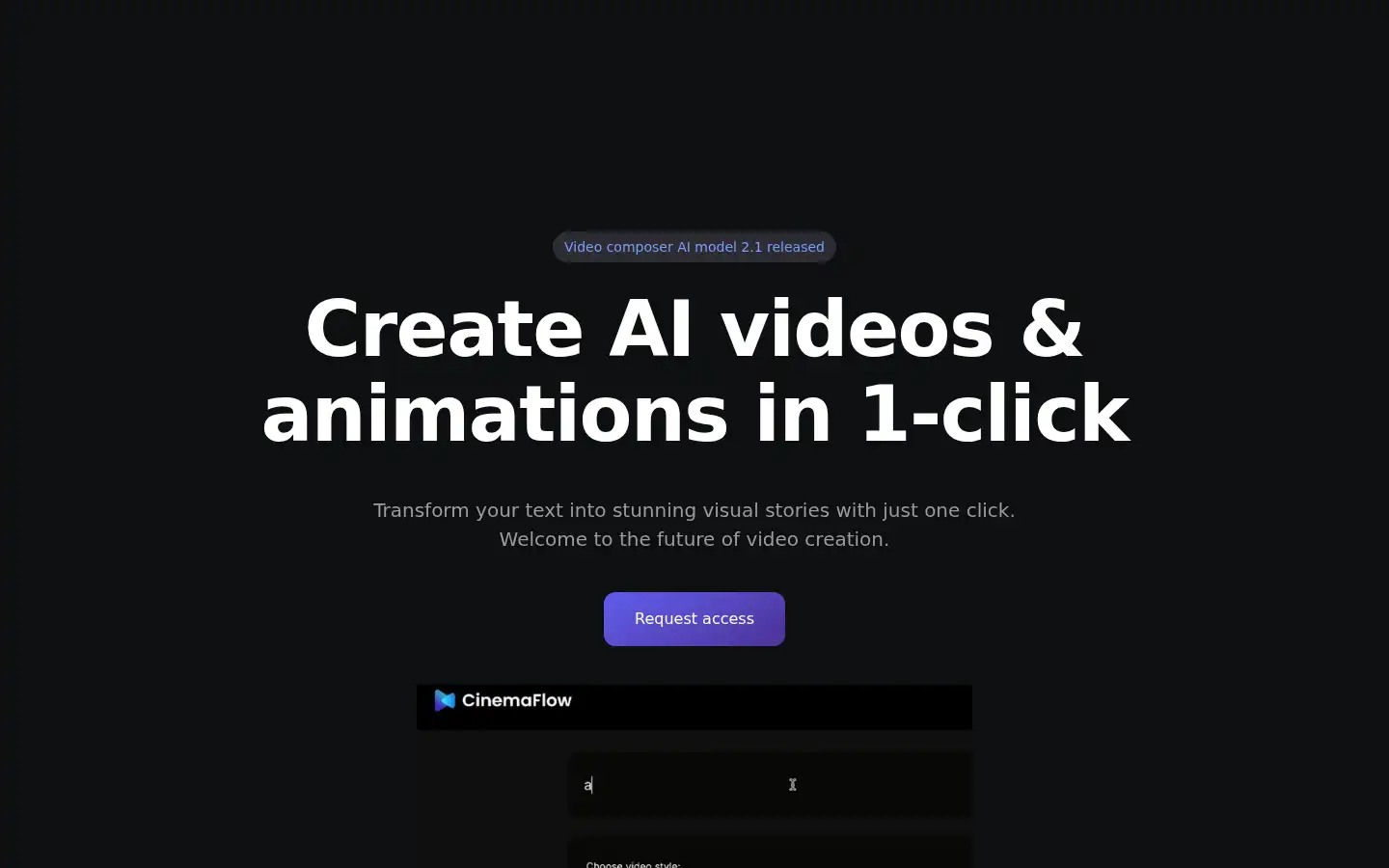 Screenshot of cinemaflow.ai