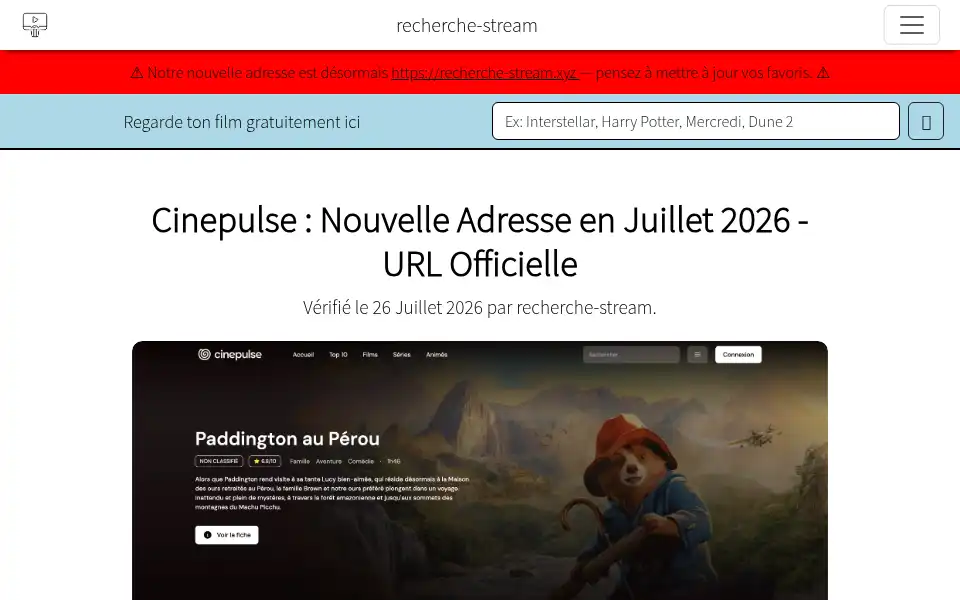 Screenshot of cinepulse.to