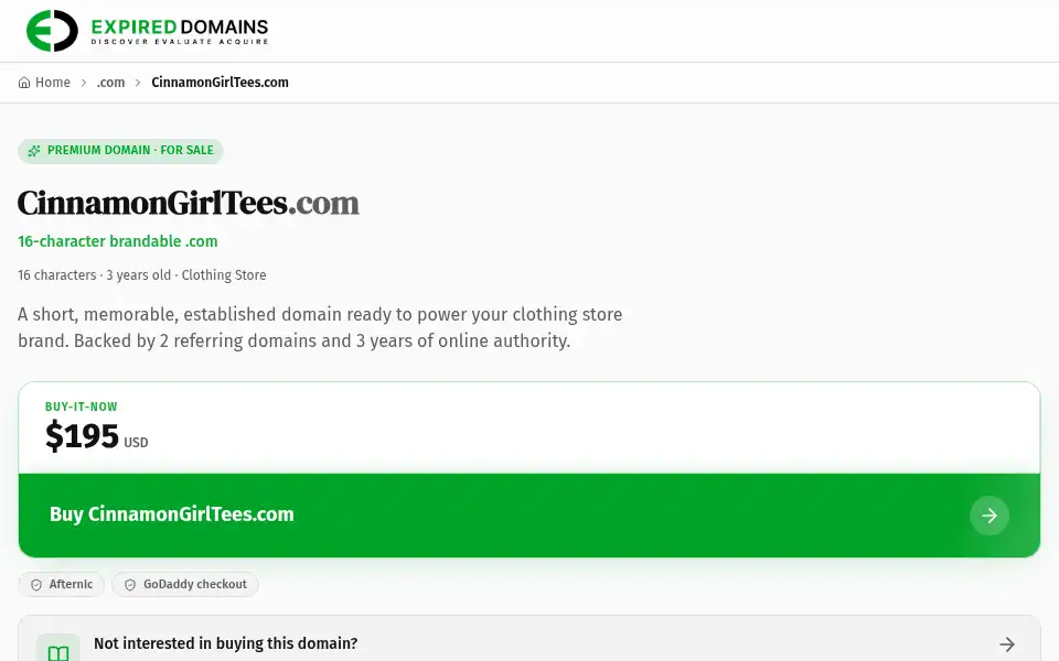 Screenshot of cinnamongirltees.com