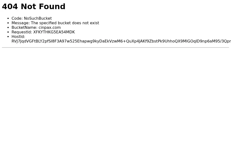 Screenshot of cinpax.com