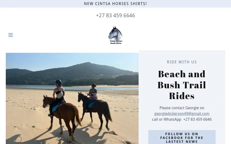 Screenshot of cintsahorses.com