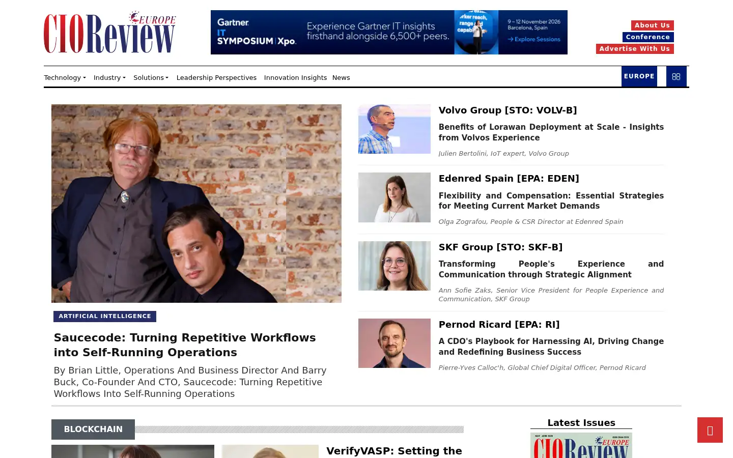 Screenshot of cioreview.com