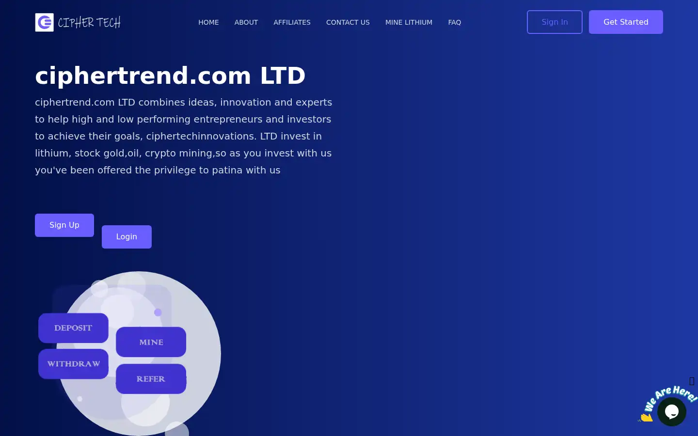 Screenshot of ciphertrend.com