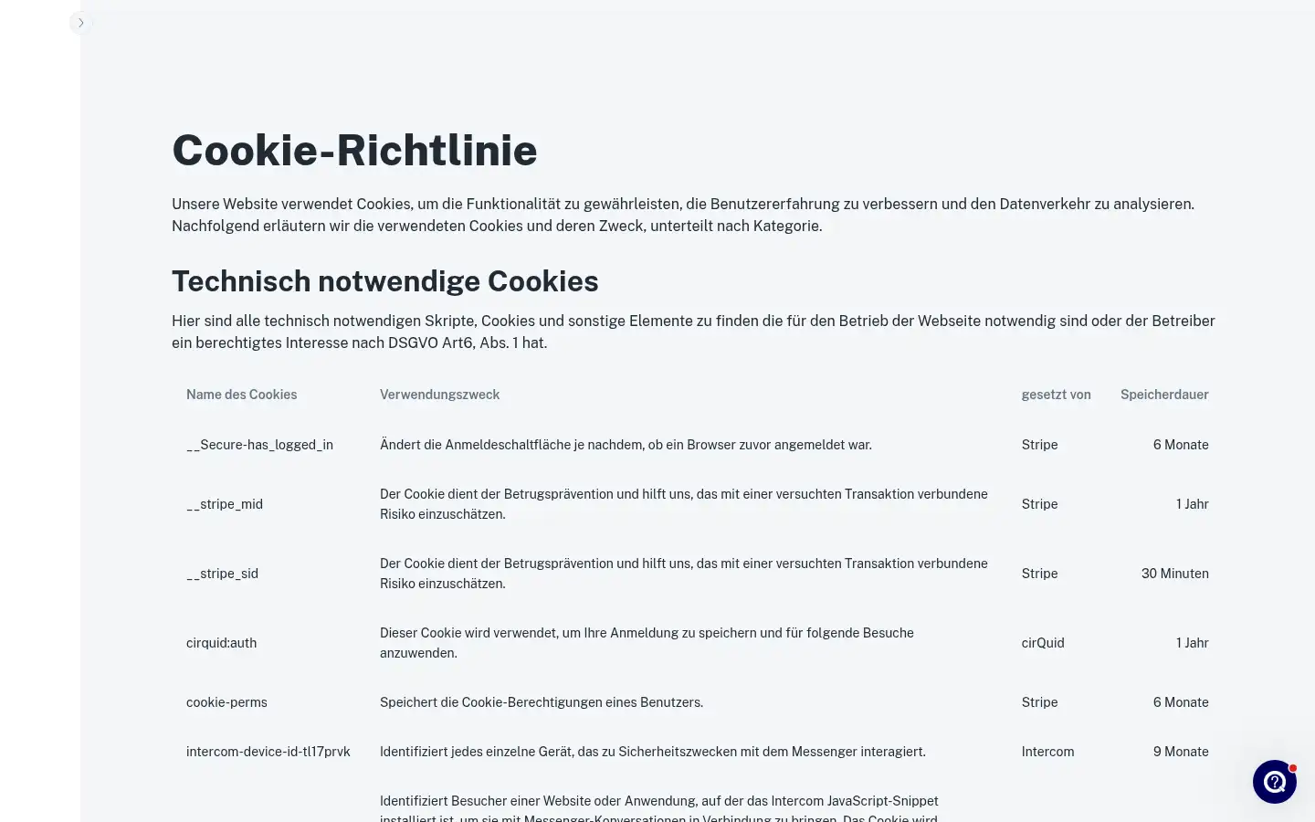 Screenshot of cirquid.de