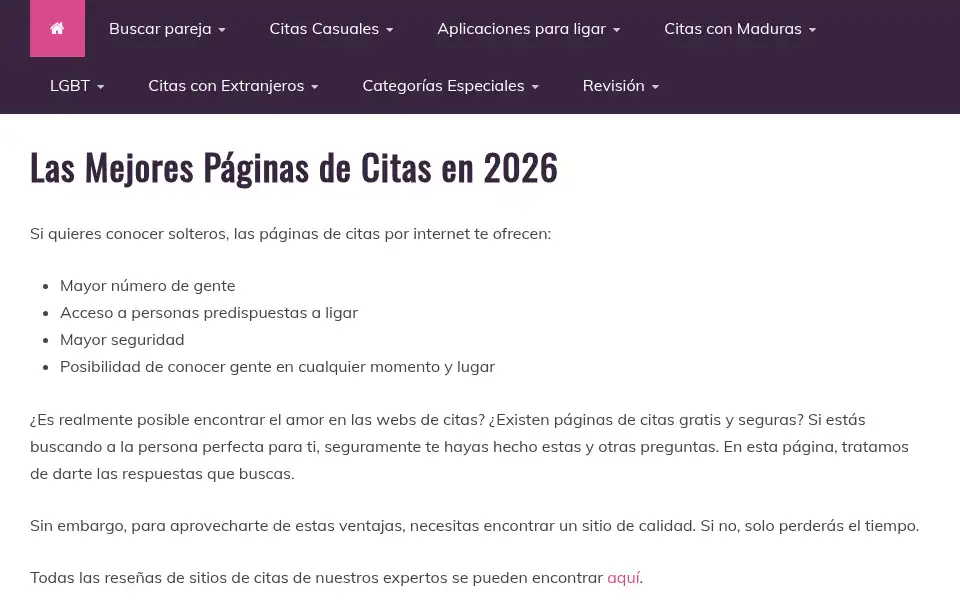 Screenshot of citasenlaweb.com