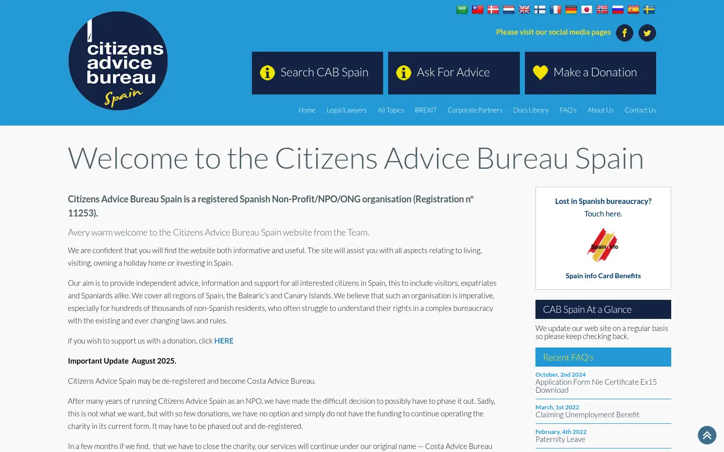 Screenshot of citizensadvice.org.es