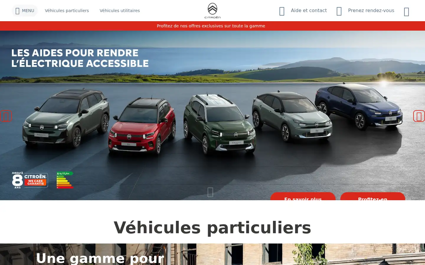 Screenshot of citroen.fr