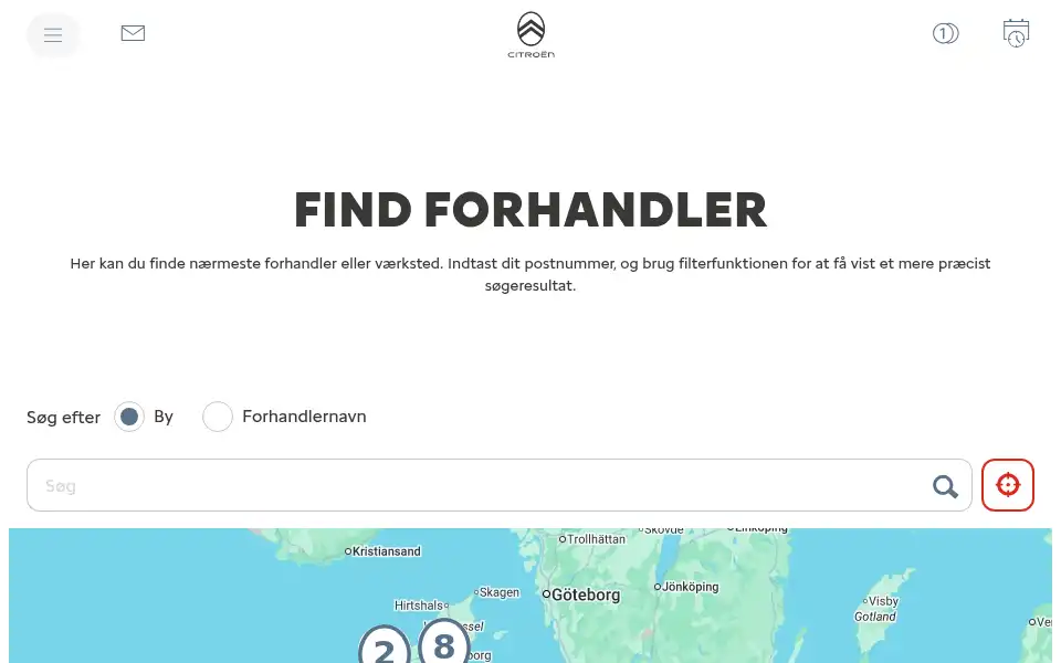Screenshot of citroenforhandler.dk