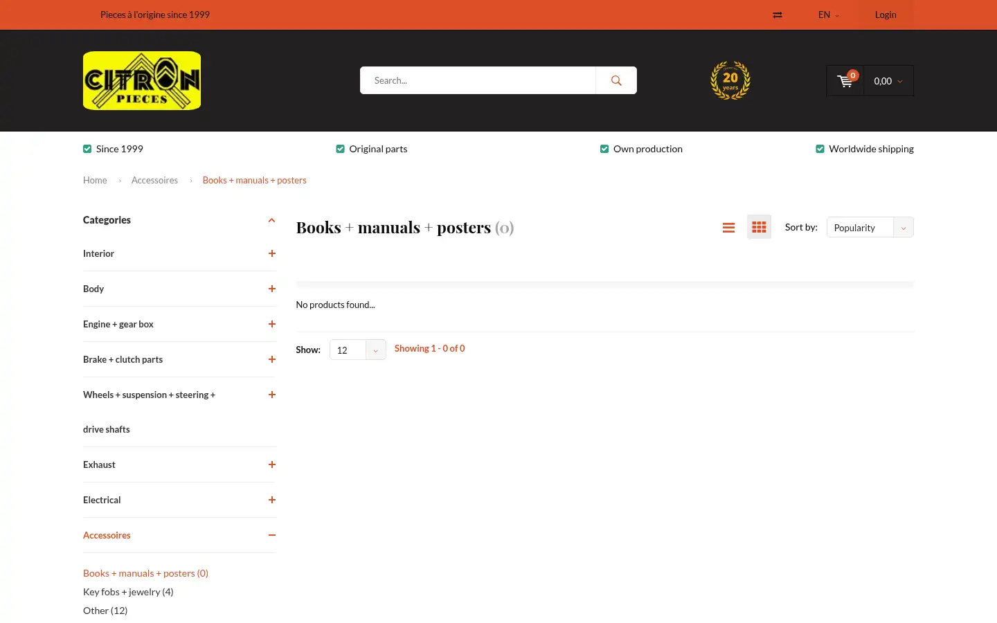 Screenshot of citronpieces.com