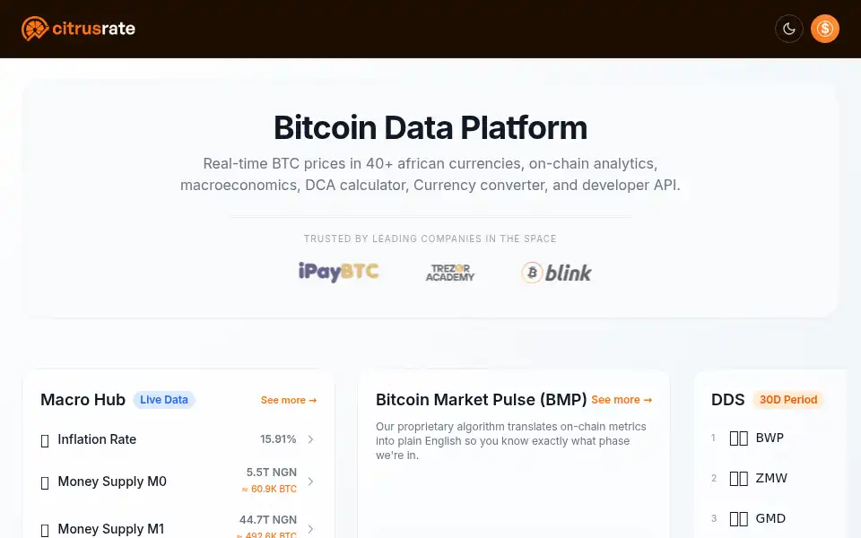 Screenshot of citrusrate.com