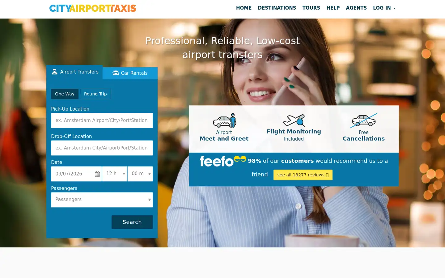 Screenshot of city-airport-taxis.com