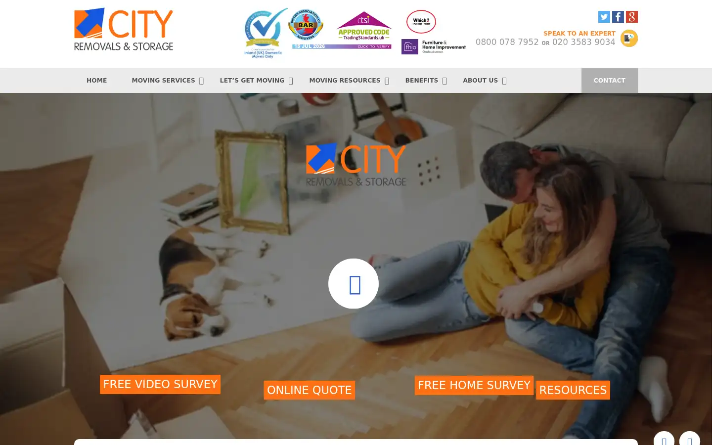Screenshot of city-removals.co.uk