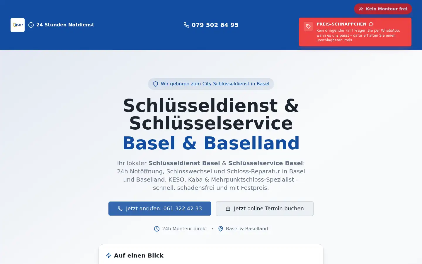 Screenshot of city-schluessel-basel.ch
