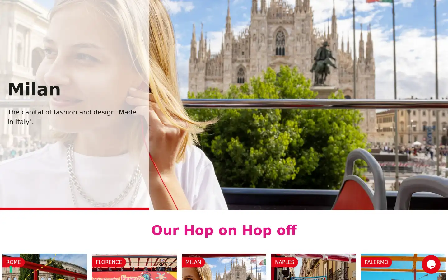 Screenshot of city-sightseeing.it