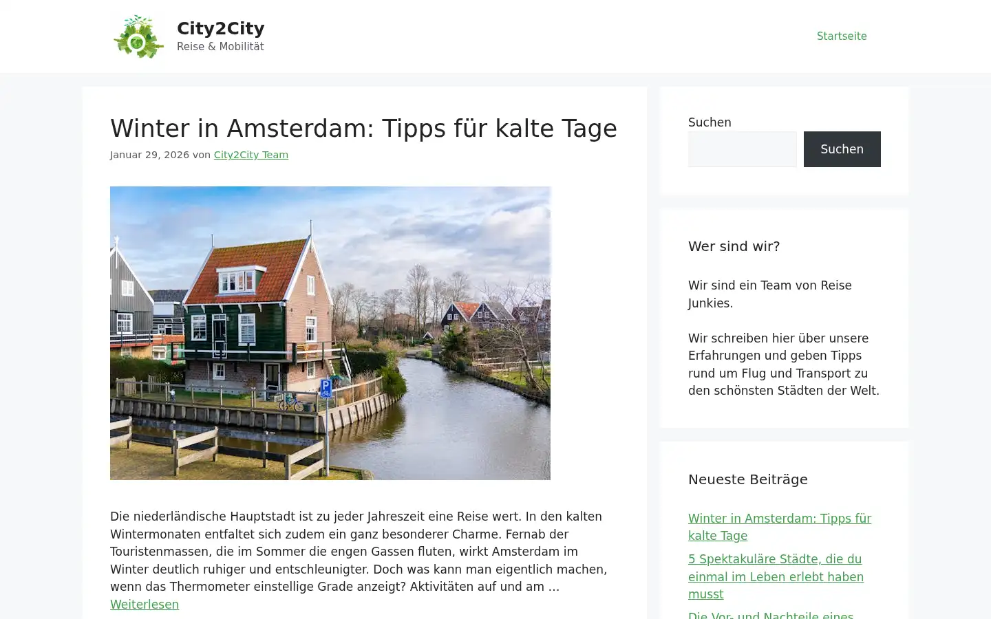 Screenshot of city2city.de