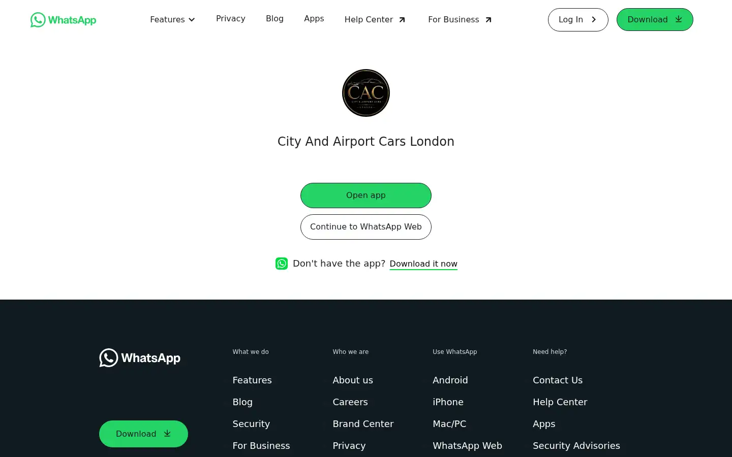 Screenshot of cityandairportcars.com