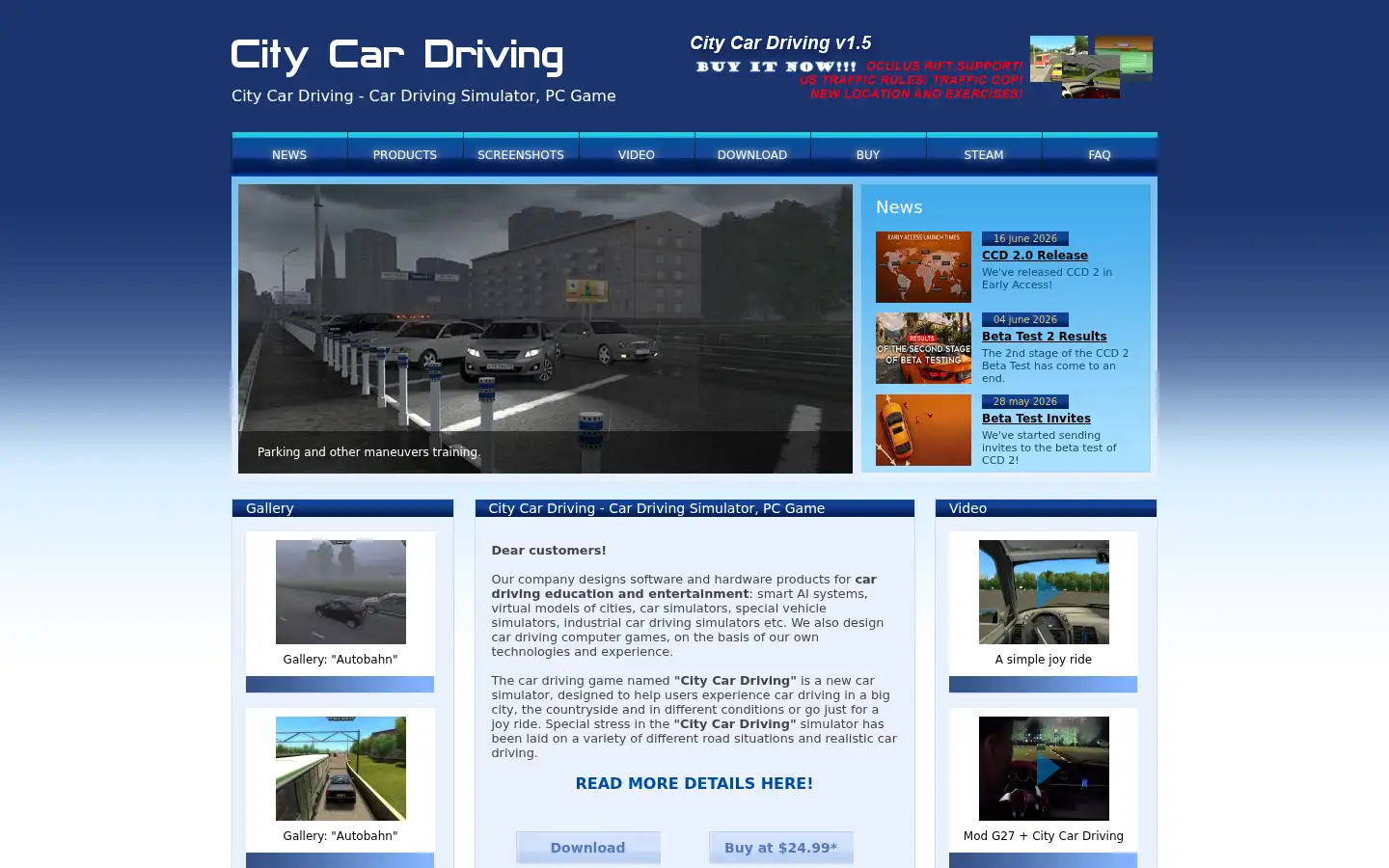 Screenshot of citycardriving.com