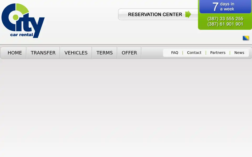 Screenshot of citycarrental.ba