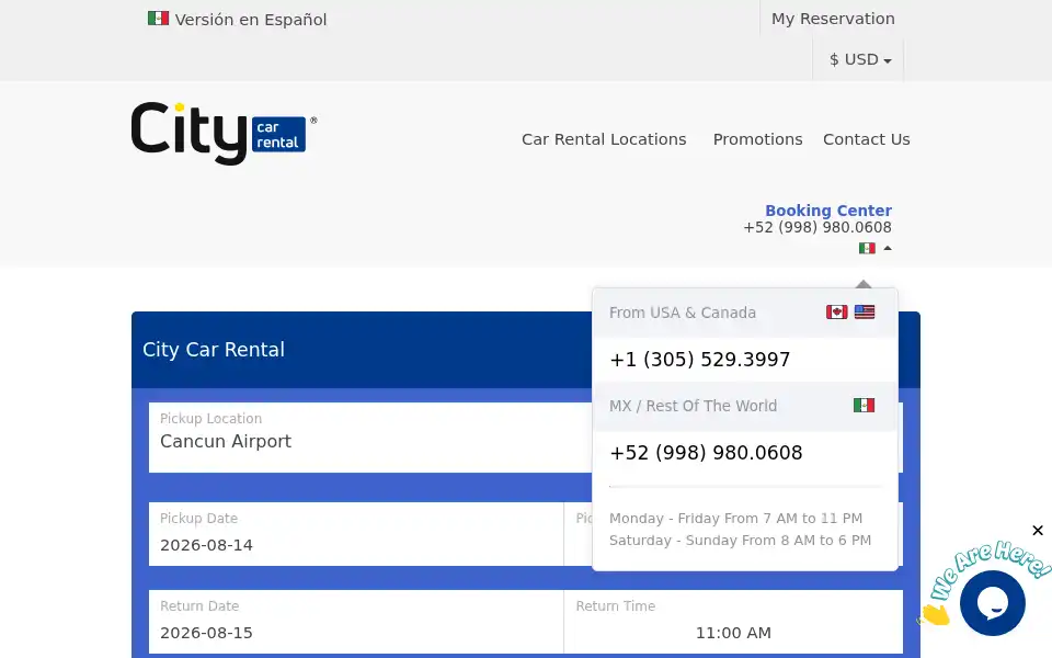 Screenshot of citycarrental.com