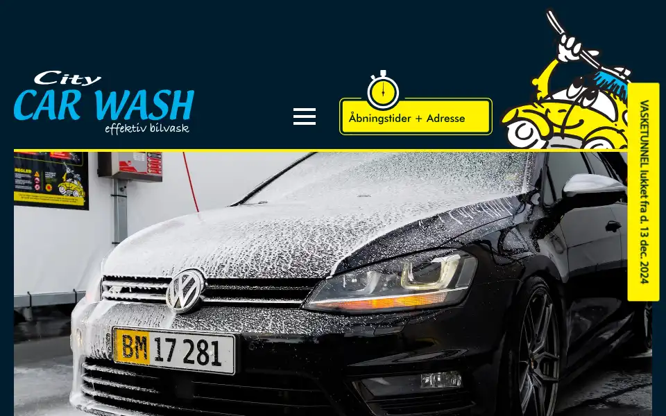 Screenshot of citycarwash.dk