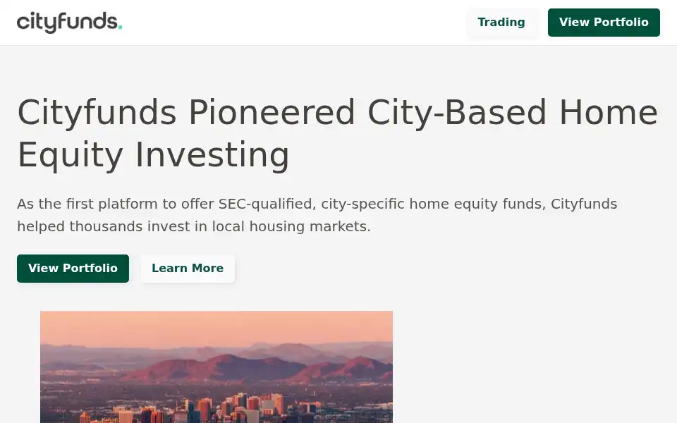 Screenshot of cityfunds.com