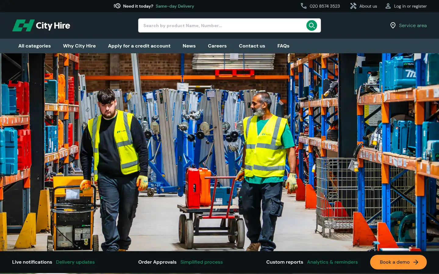 Screenshot of cityhire.co.uk