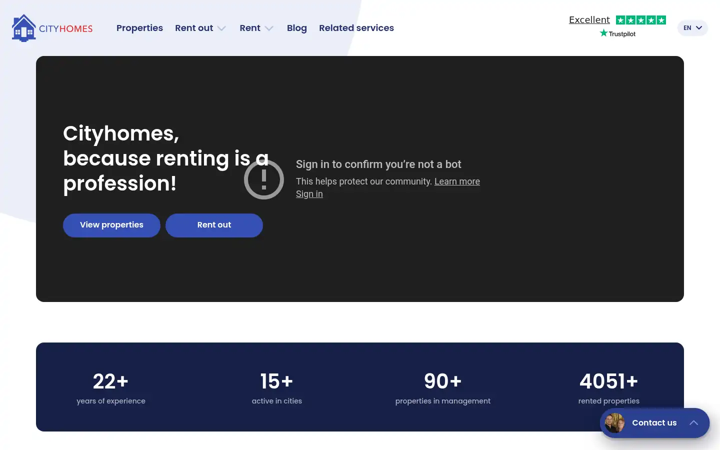 Screenshot of cityhomes.nl