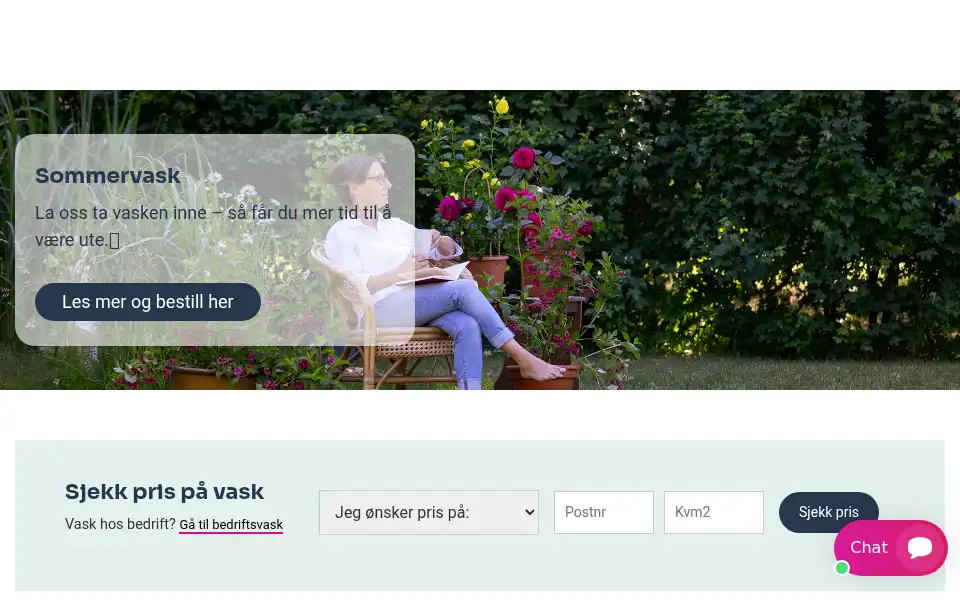 Screenshot of citymaid.no