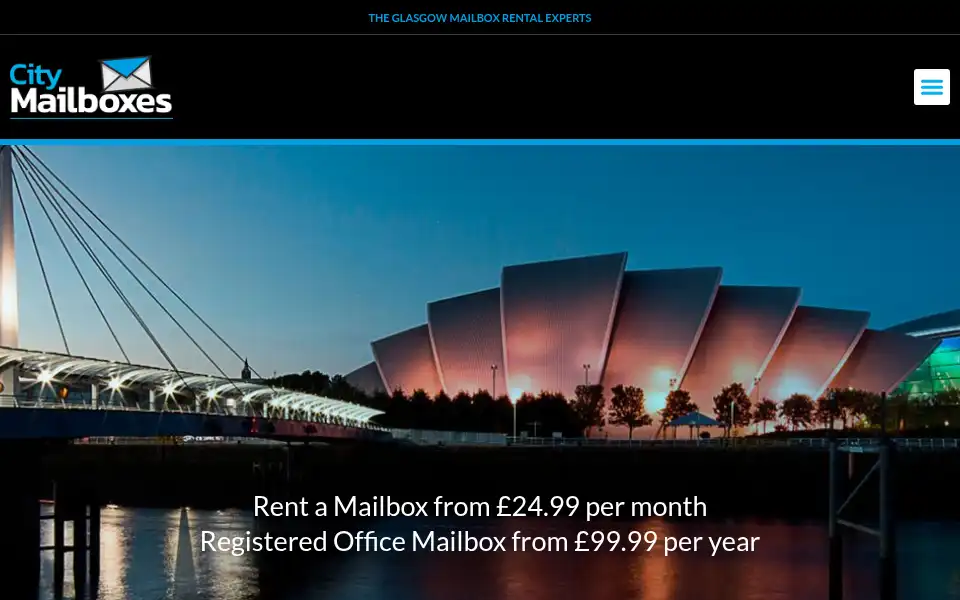 Screenshot of citymailboxes.co.uk