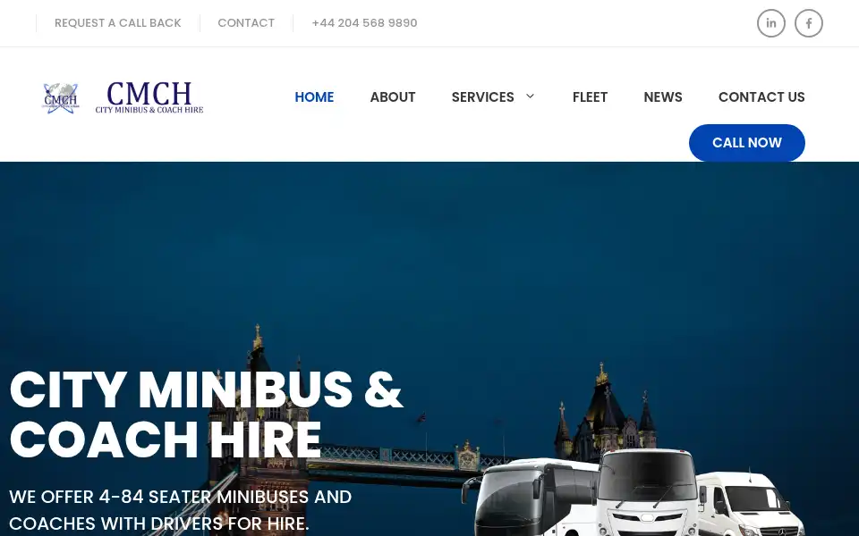Screenshot of cityminibusandcoachhire.co.uk